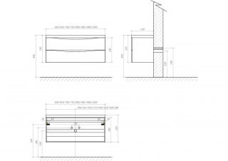 Тумба под раковину BelBagno подвесная 75x53см Rovere Nature MARINO-750-2C-SO-RN-P